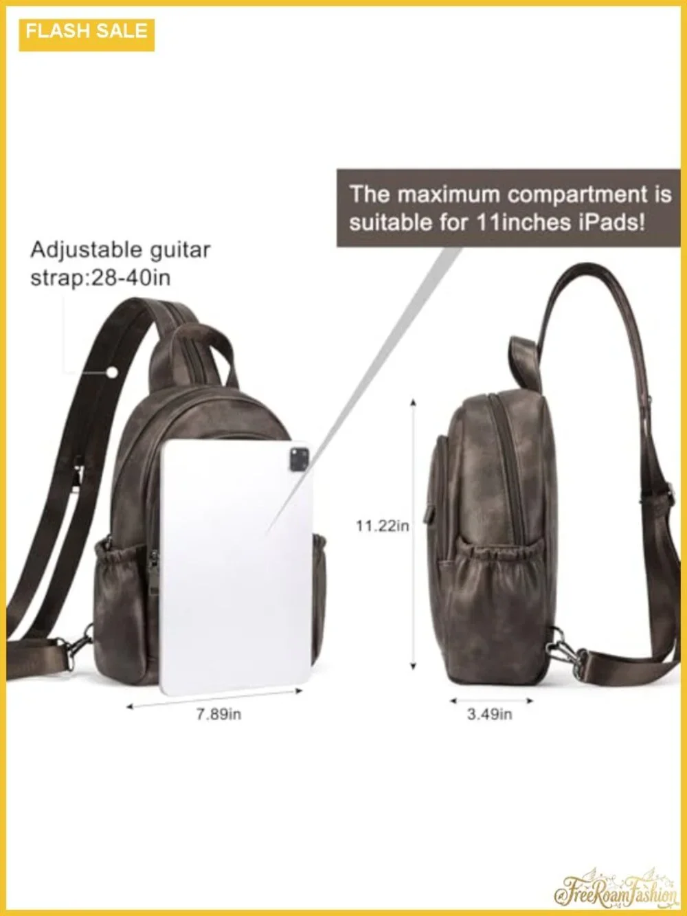 Sling Bag for Women Leather Convertible Crossbody Backpack Purse Travel
